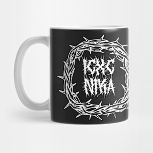 Death Metal Crown Of Thorns ICXC NIKA Jesus Christ Conquers Mug